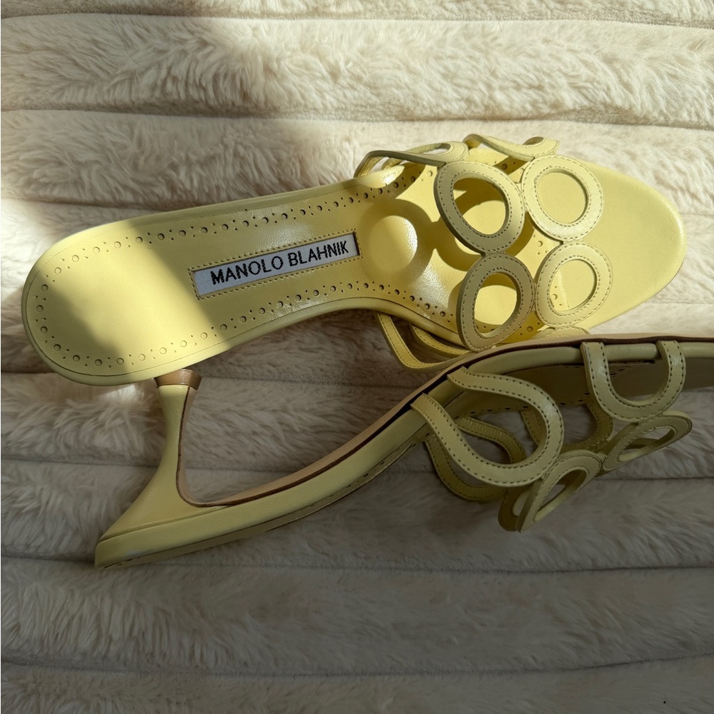 Manolo Blahnik 50mm Barimu Sandals - Picture 4 of 11